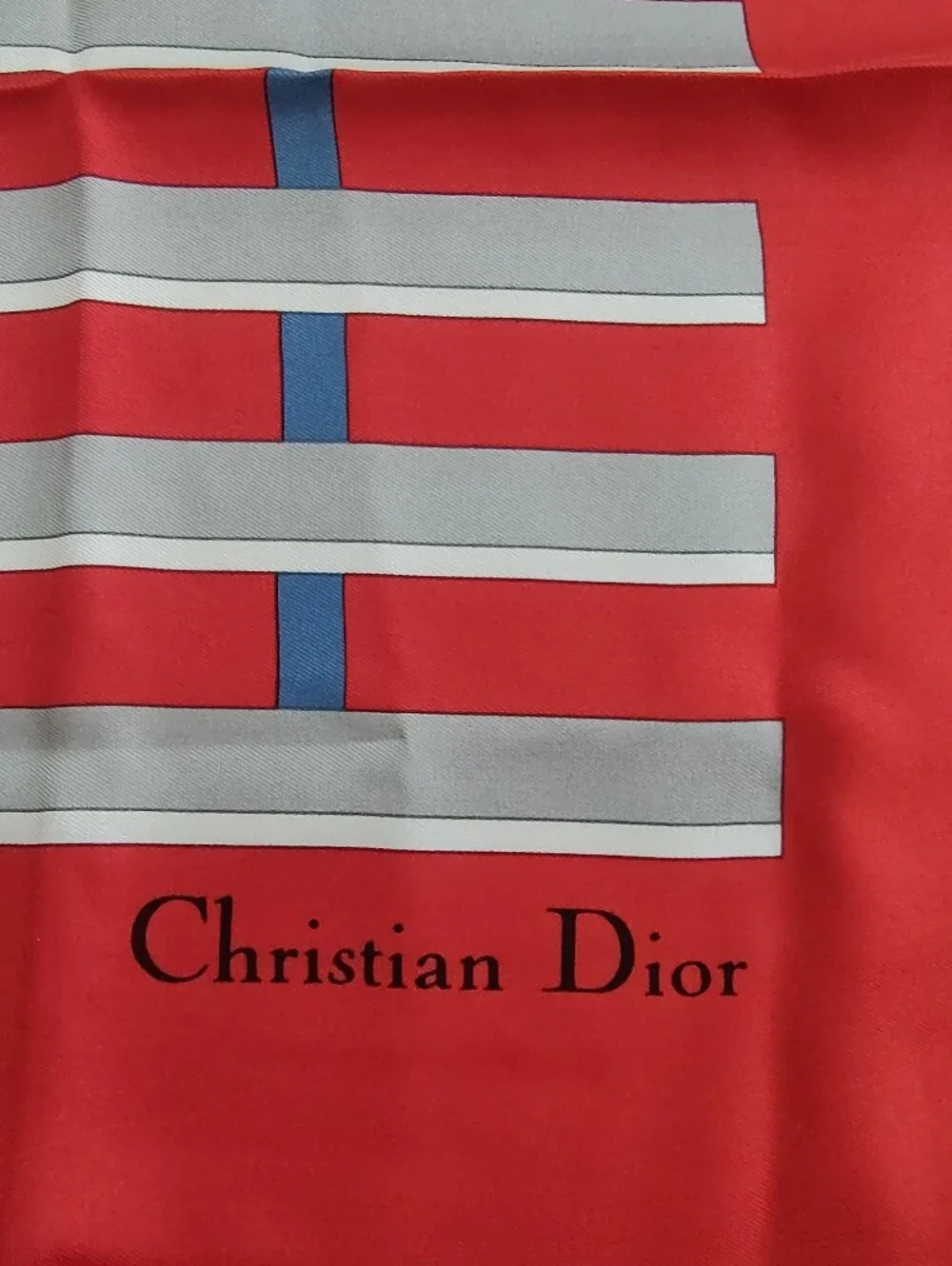 Dior silk striped large scarf EUC